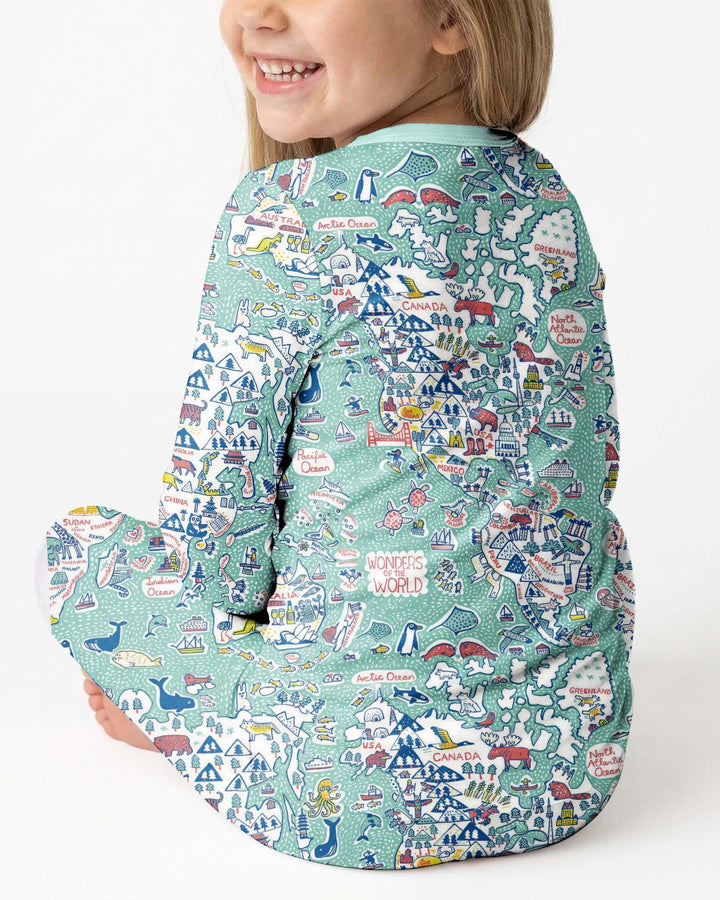 Hello World Wonders Bamboo Two Piece Long Sleeve Pajama Set