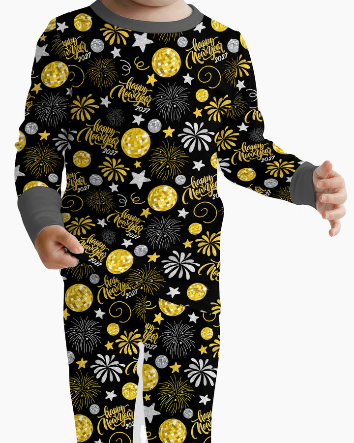 New Year's Eve Celebration 2027  Bamboo Two Piece Long Sleeve Pajama Set