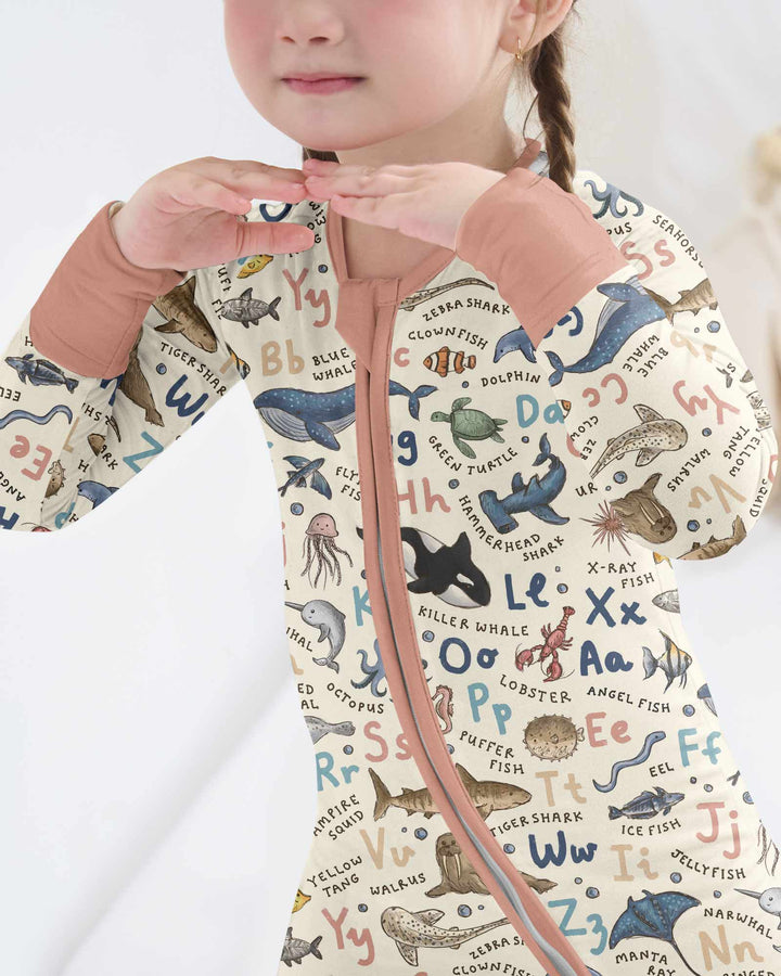 Ocean Animal Alphabet Bamboo Convertible Zippy