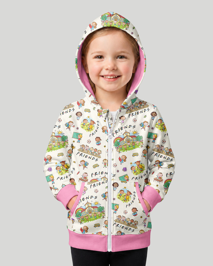 School Friends Forever Bamboo Zip Hoodie
