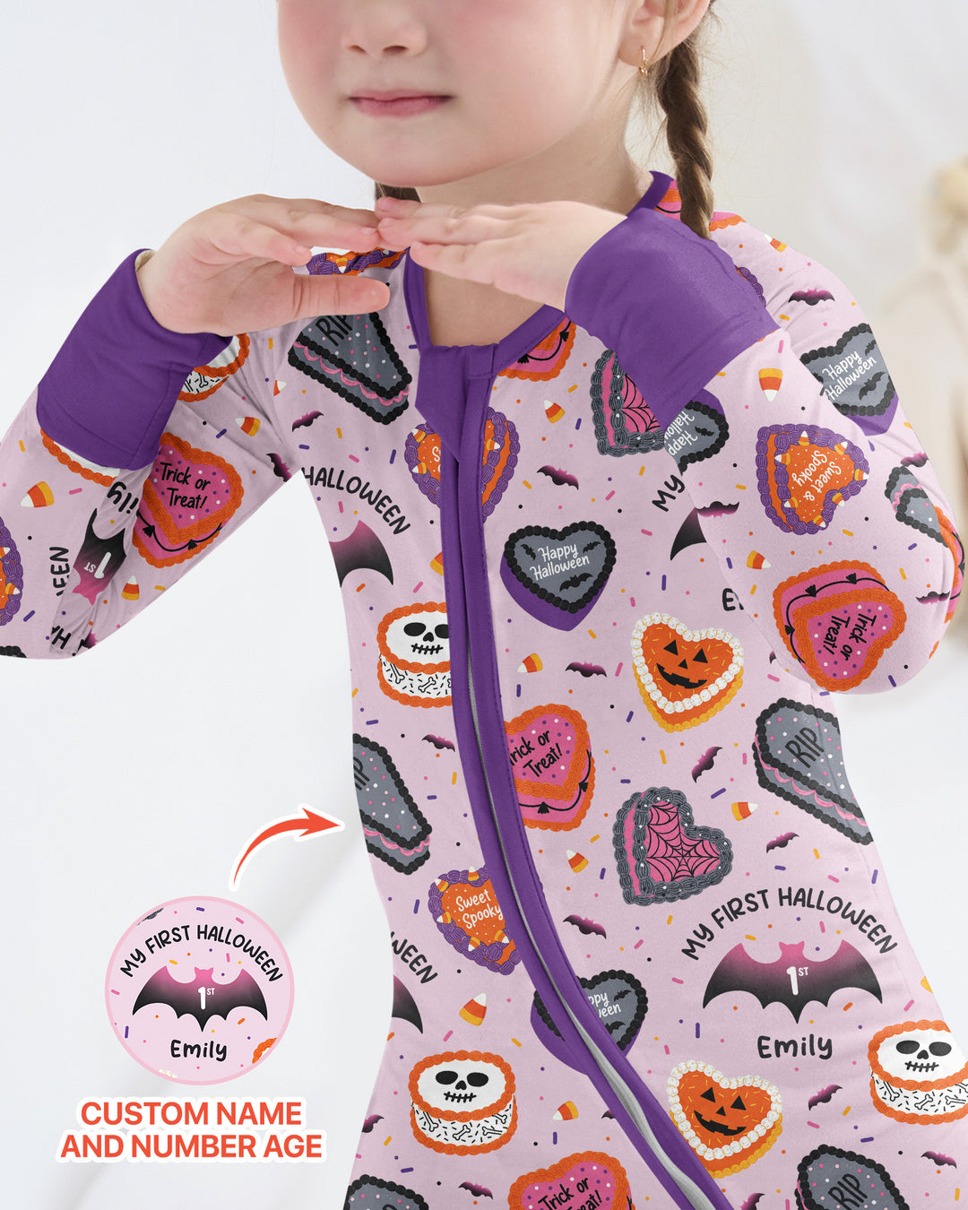 Halloween Is My Birthday Custom Name Bamboo Convertible Zippy