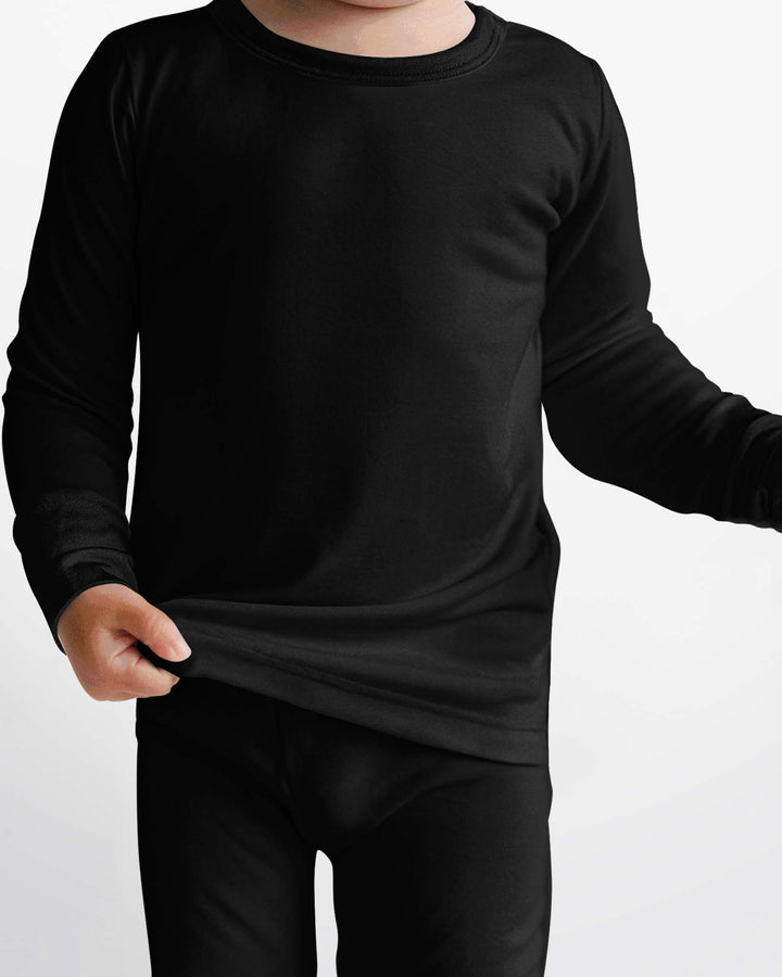 Black Bamboo Two Piece Pyjamas Set