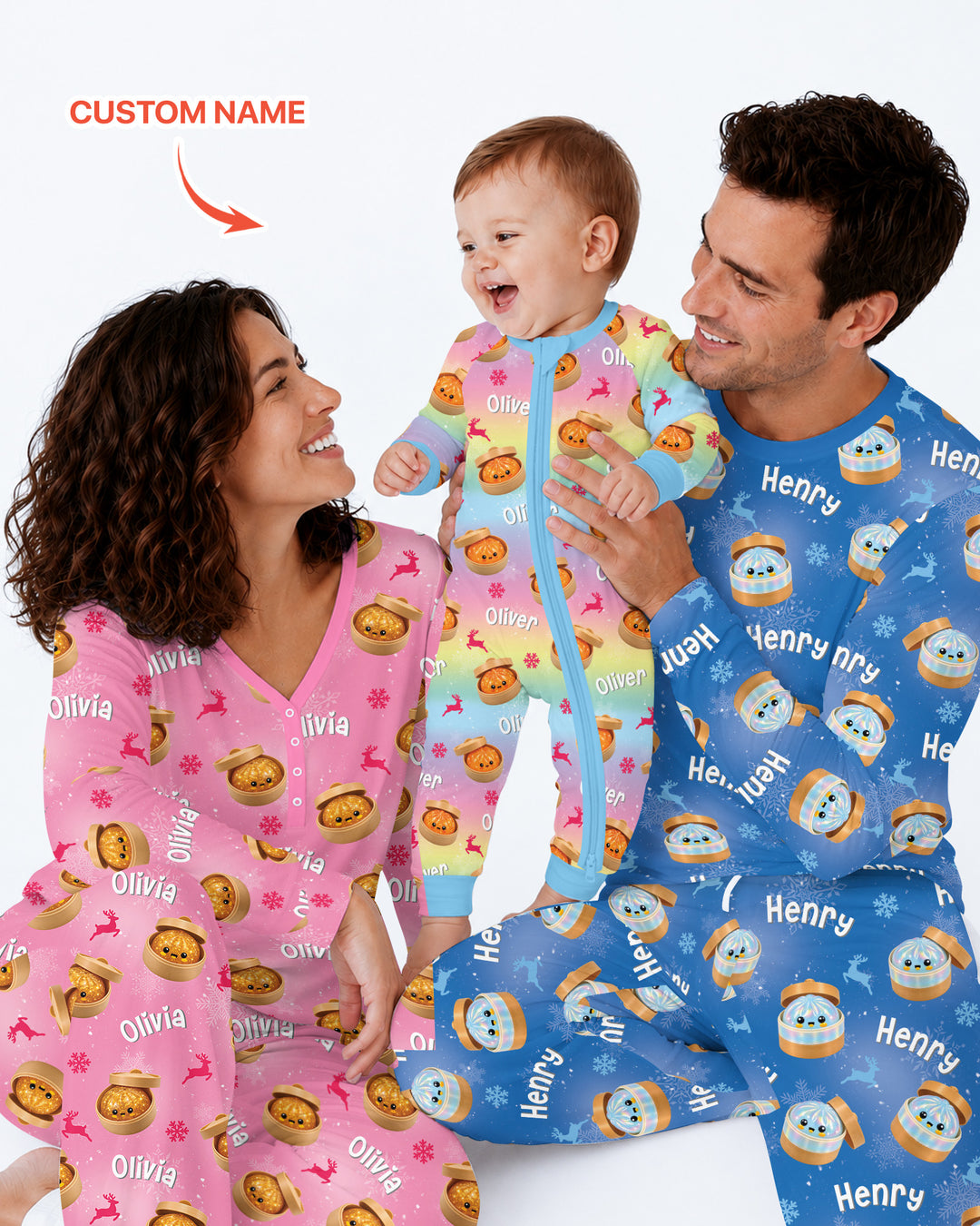 Christmas Cutie Dumpling Bamboo Men's Pajama Set