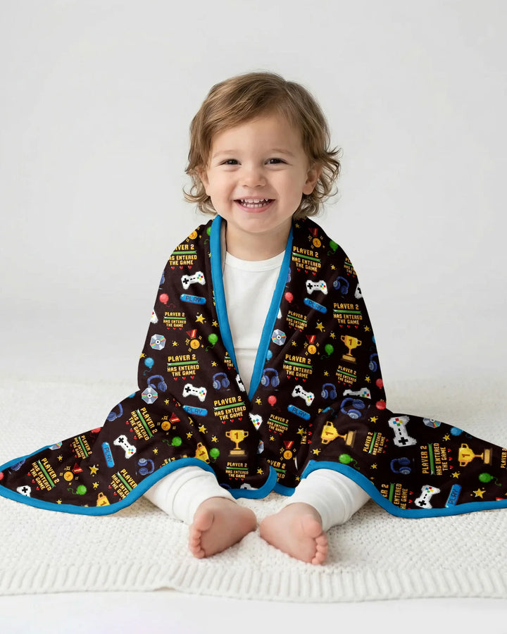 Leveled Up Daddy & Me Matching Bamboo Blanket