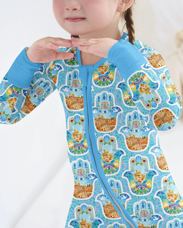 Hamsa Hand Bamboo Convertible Zippy