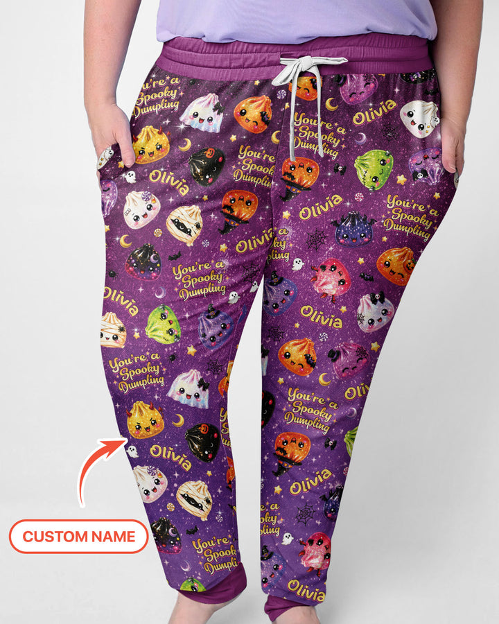Custom Name You're A Spooky Dumpling Bamboo Women Pajama Set