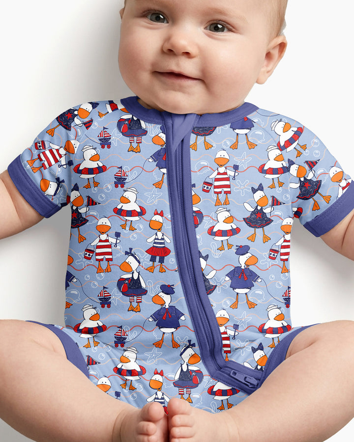 Freedom Floaties Family Matching Bamboo Shorty Zippy