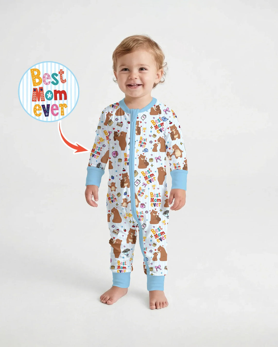 Best Mama Bear Ever Family Matching Bamboo Convertible Zippy