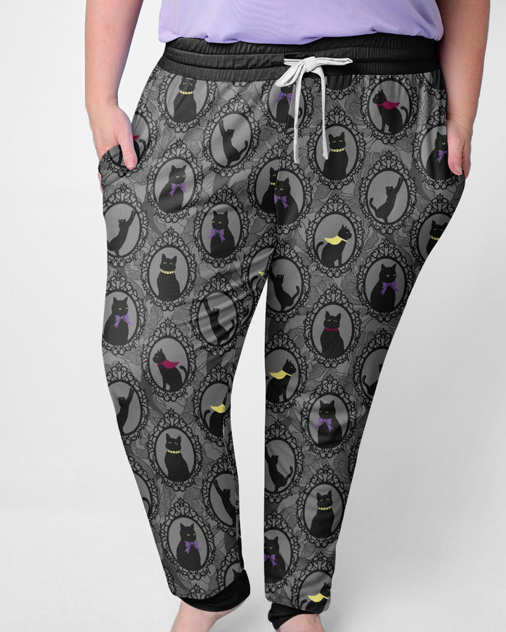 Midnight Cat Parade Bamboo Women Pajama Set