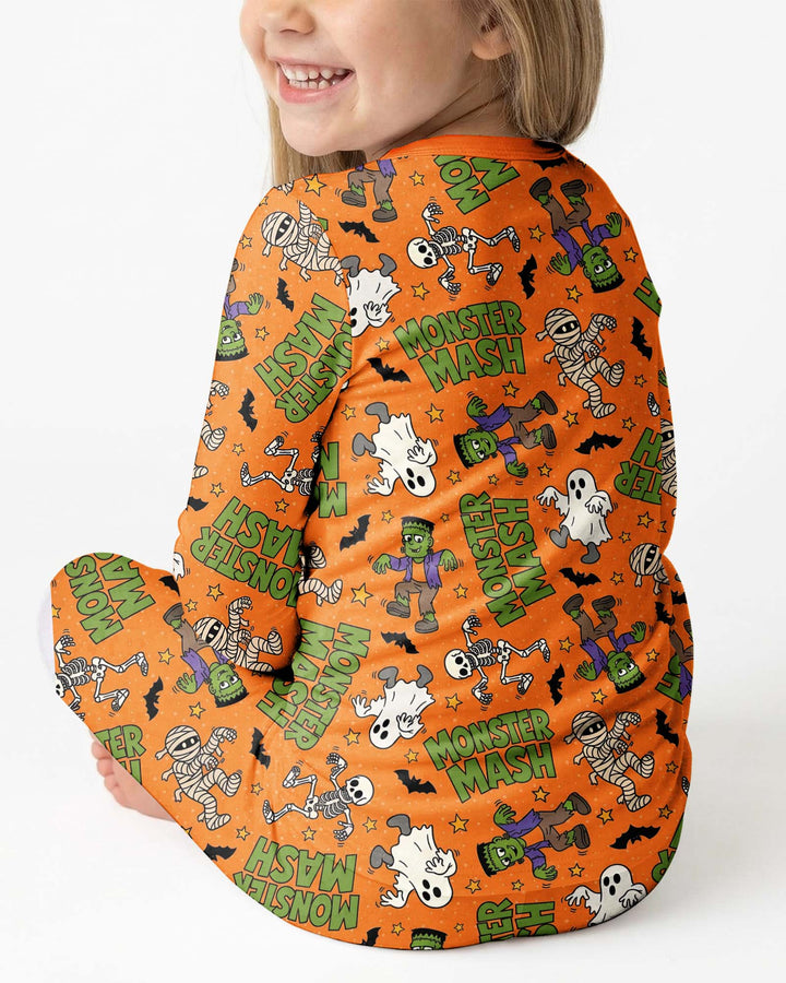 Monster Mash Halloween Bamboo Two Piece Long Sleeve Pajama Set