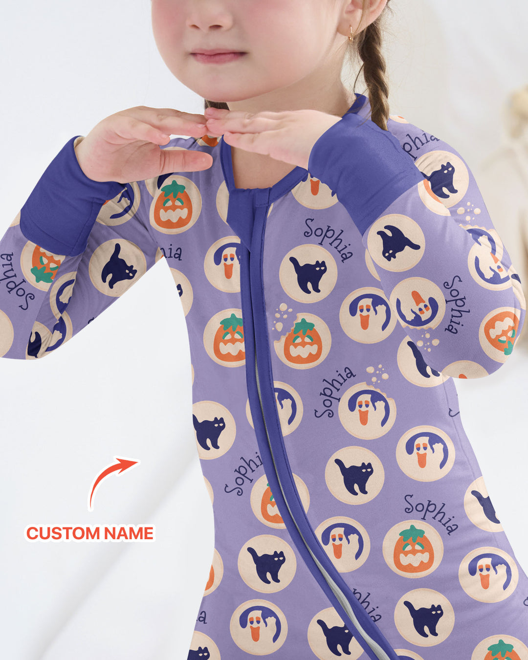 Boo Crew Custom Name Bamboo Convertible Zippy