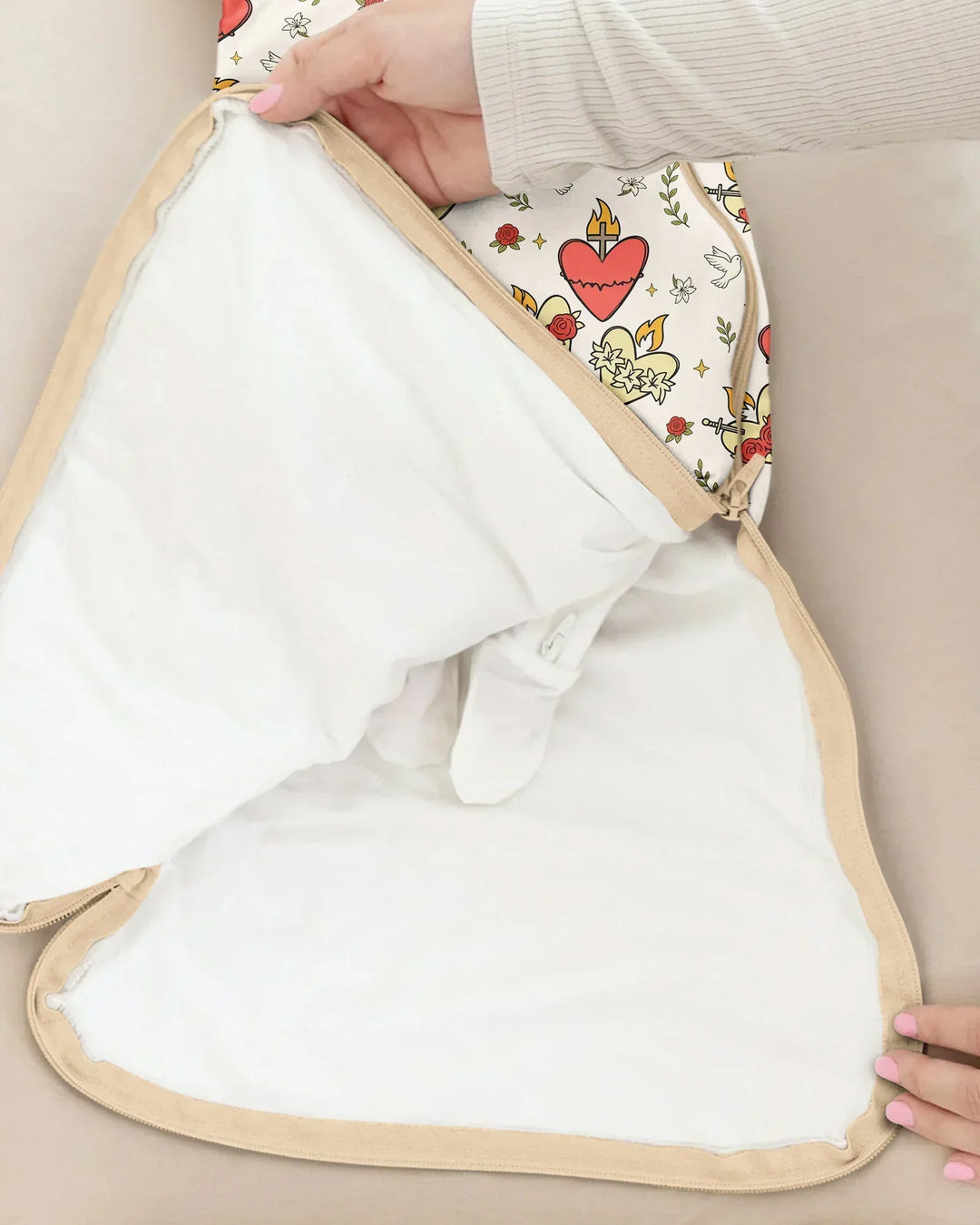 Three Sacred Hearts Bamboo Sleep Bag