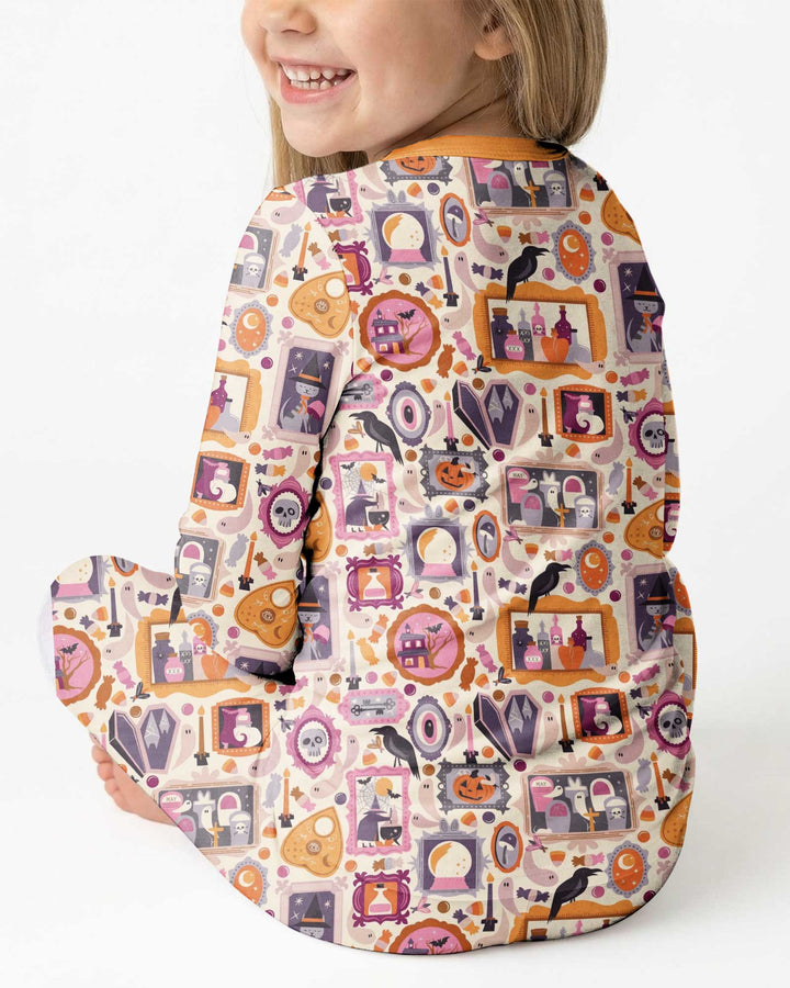 Spooky Portraits Bamboo Two Piece Long Sleeve Pajama Set