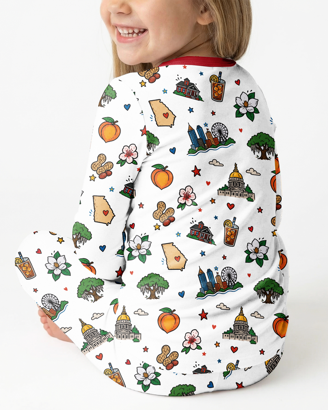 Someone in Georgia Loves Me Bamboo Two Piece Long Sleeve Pajama Set