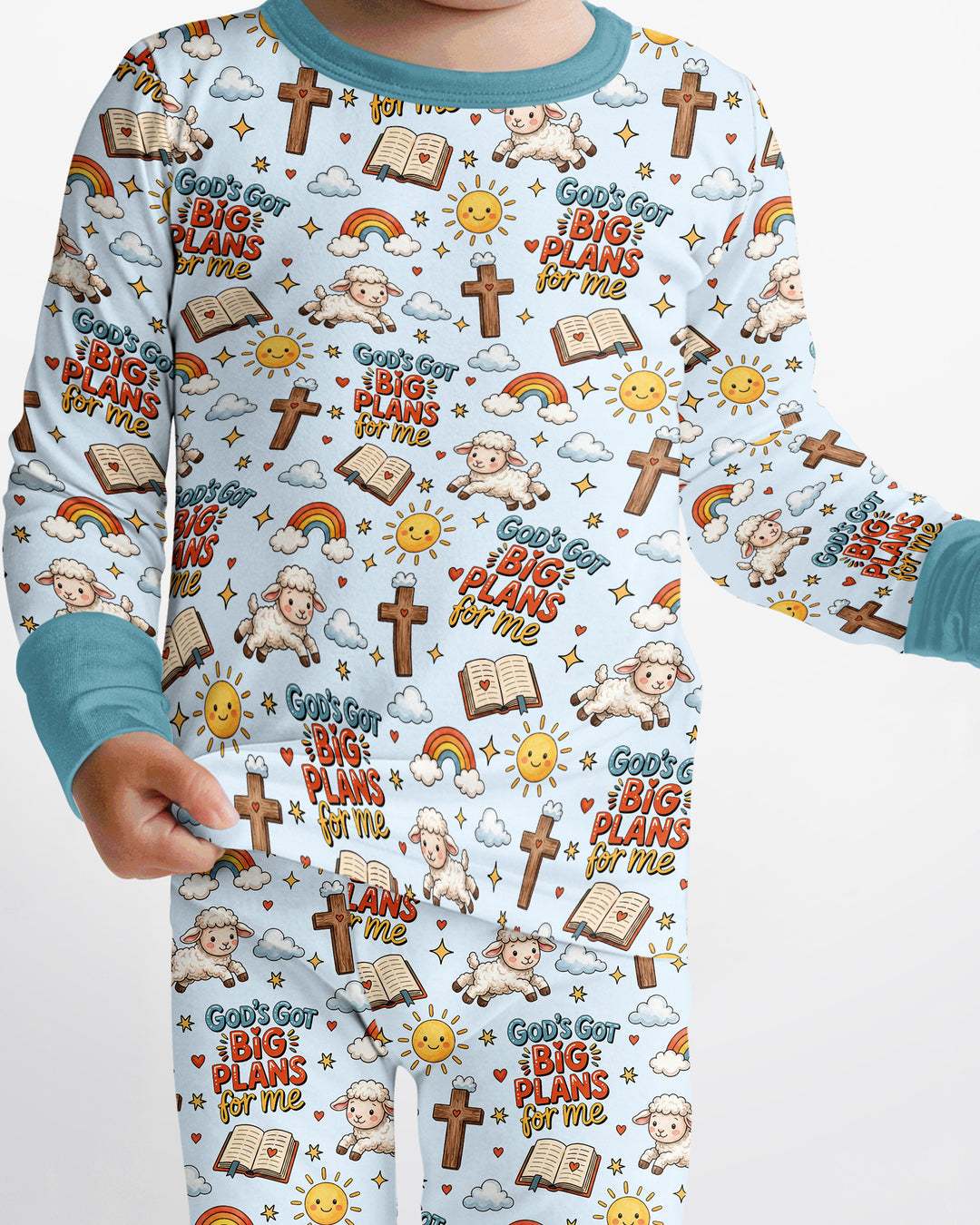 God's Got Big Plans For Me Bamboo Two Piece Long Sleeve Pajama Set