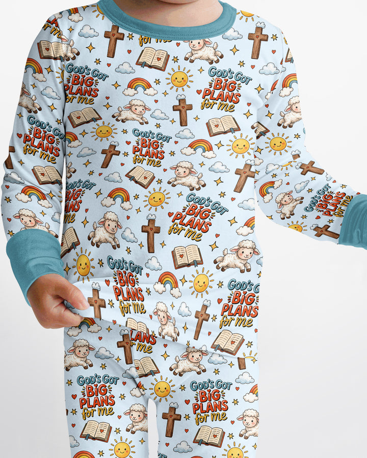 God's Got Big Plans For Me Bamboo Two Piece Long Sleeve Pajama Set
