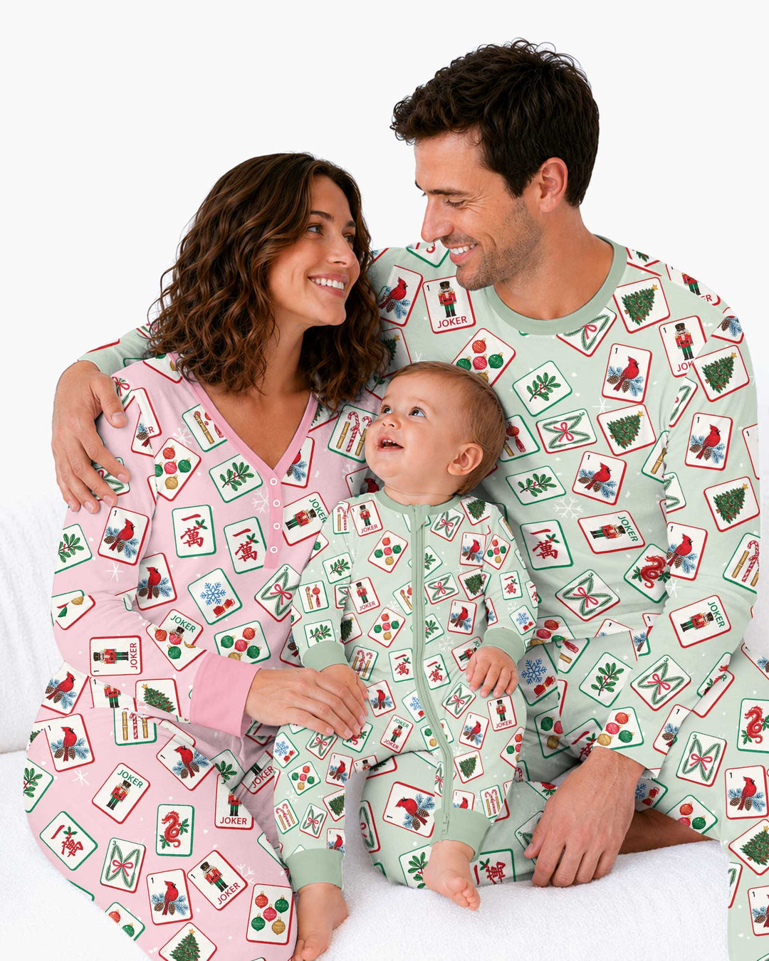 Christmas Mahjong  Bamboo Women Pajama Set