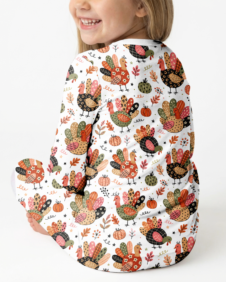 Boho Turkey Bamboo Two Piece Long Sleeve Pajama Set
