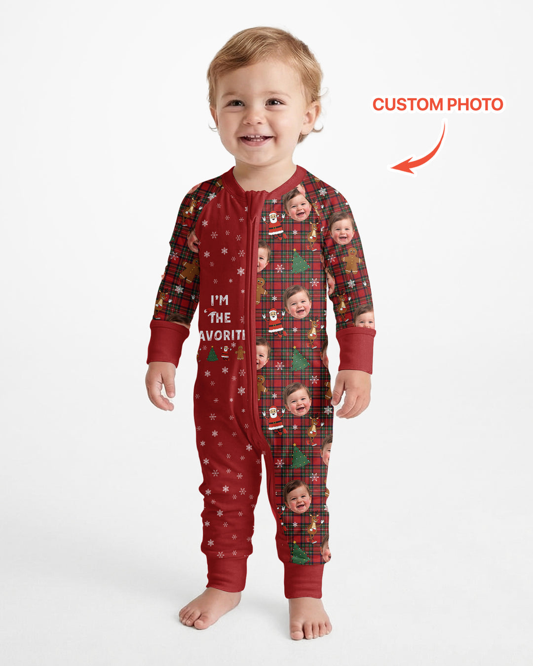 I'm The Favorite Christmas Funny Brother Sister Matching Bamboo Convertible Zippy