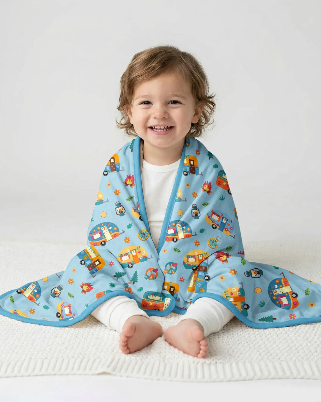 Happy Little Camper Bamboo Blanket
