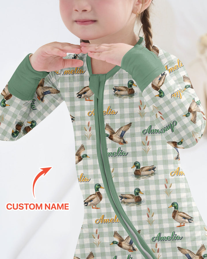 Mallard Duck Custom Name Bamboo Convertible Zippy