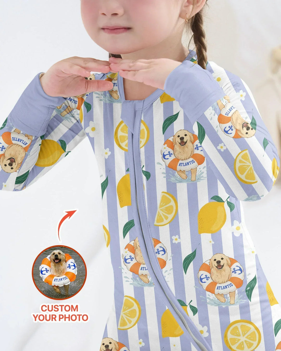 Custom Image Summer Lemon Bamboo Convertible Zippy