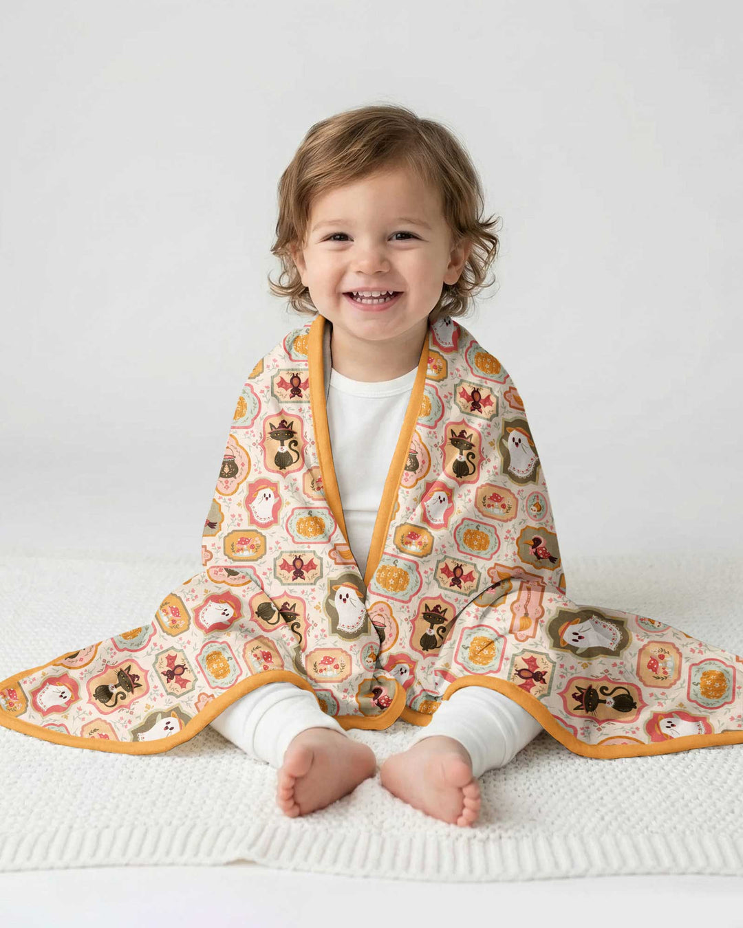 Cute Vintage Magical Cottage Style Halloween Bamboo Blanket