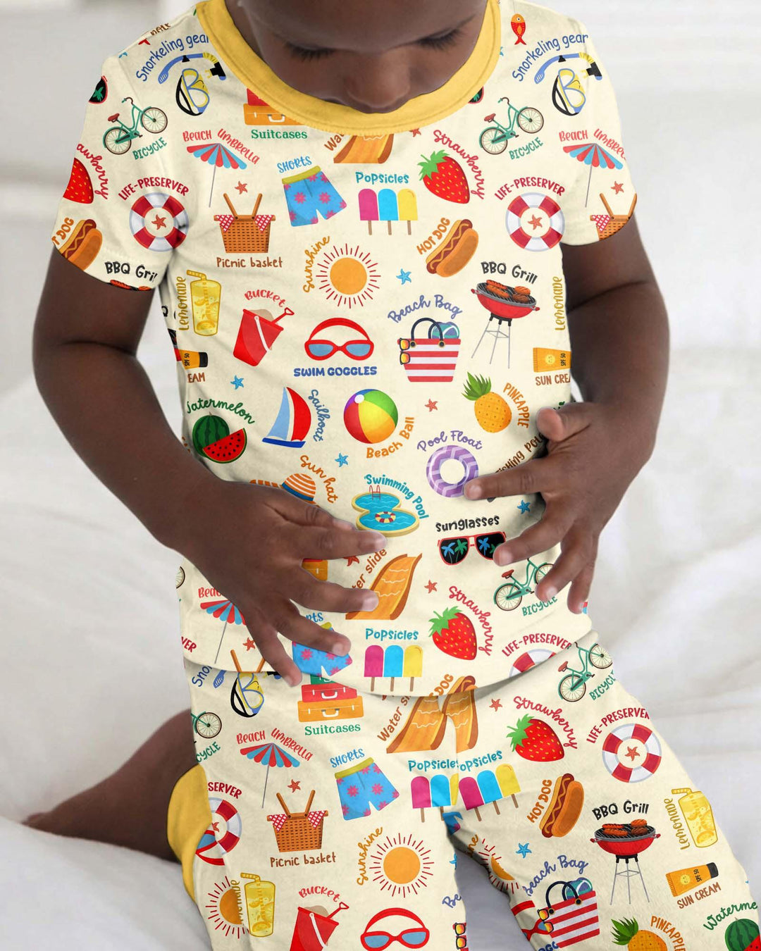 Love Summer Bamboo Two Piece Short Sleeve Pajama Set