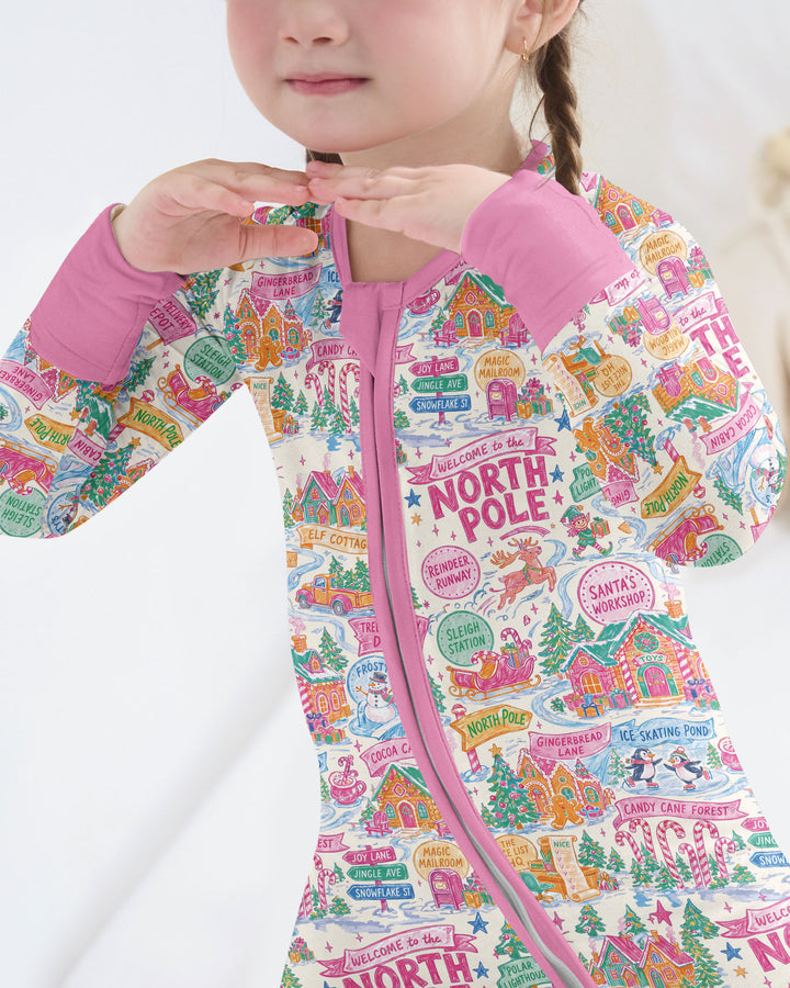 Pink North Pole Wonderland Bamboo Convertible Zippy