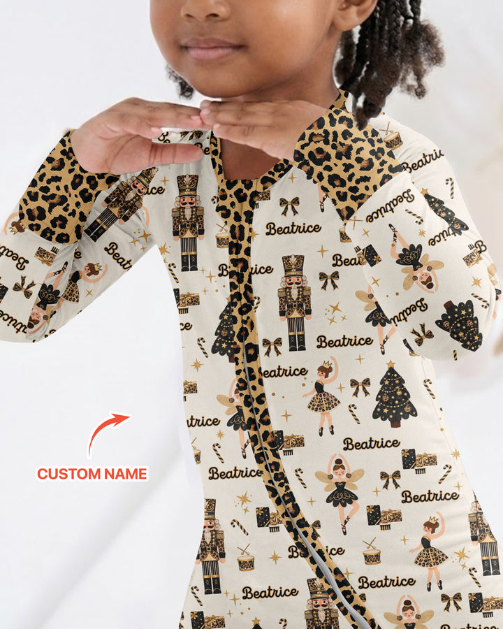Custom Name Leopard Nutcracker Era Bamboo Convertible Zippy