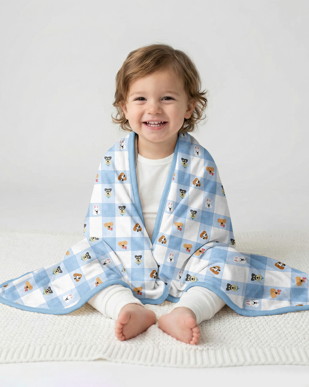 Plaid Pals Family Matching Bamboo Blanket