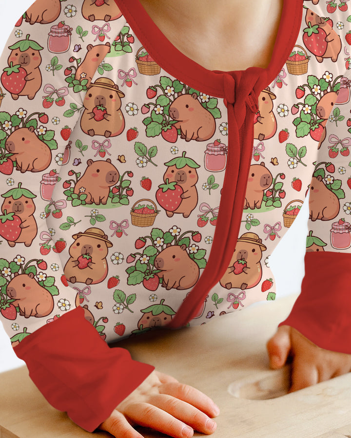 Capybara Strawberry Bamboo Convertible Zippy