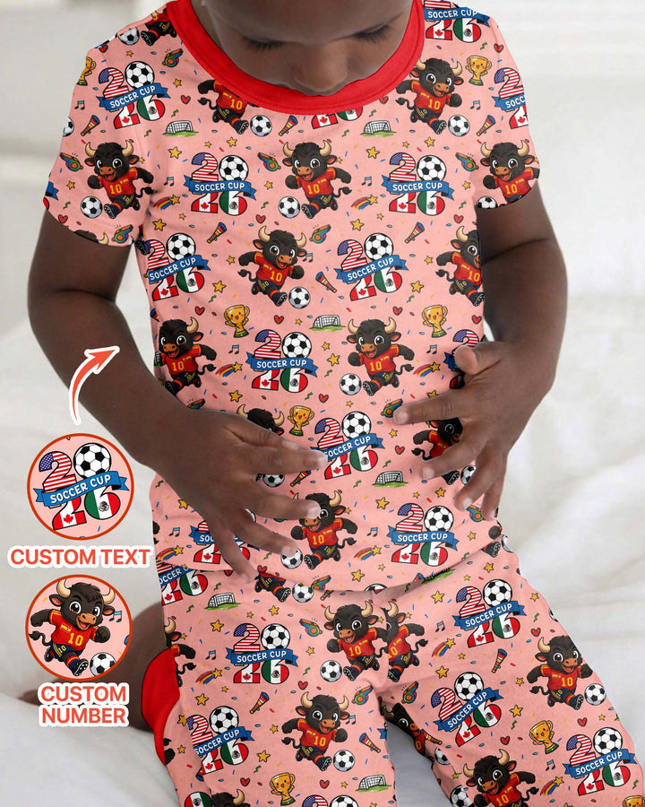 We Are The Champions Soccer Cup 2026 Bamboo Two Piece Short Sleeve Pajama Set