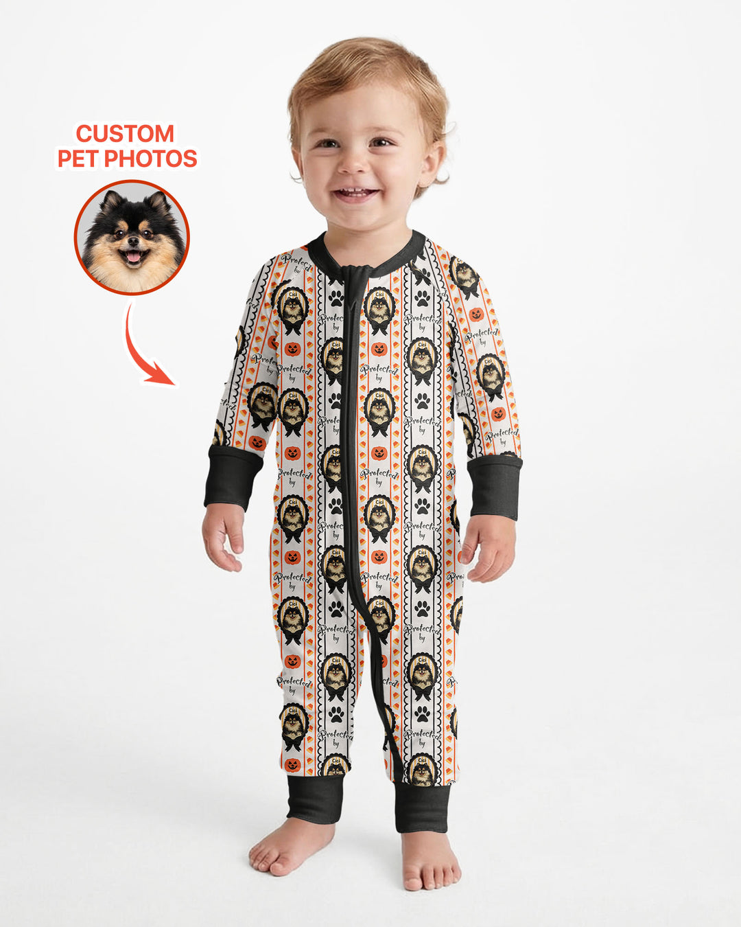 Custom Pet Photos Spooky Protector Bamboo Convertible Zippy