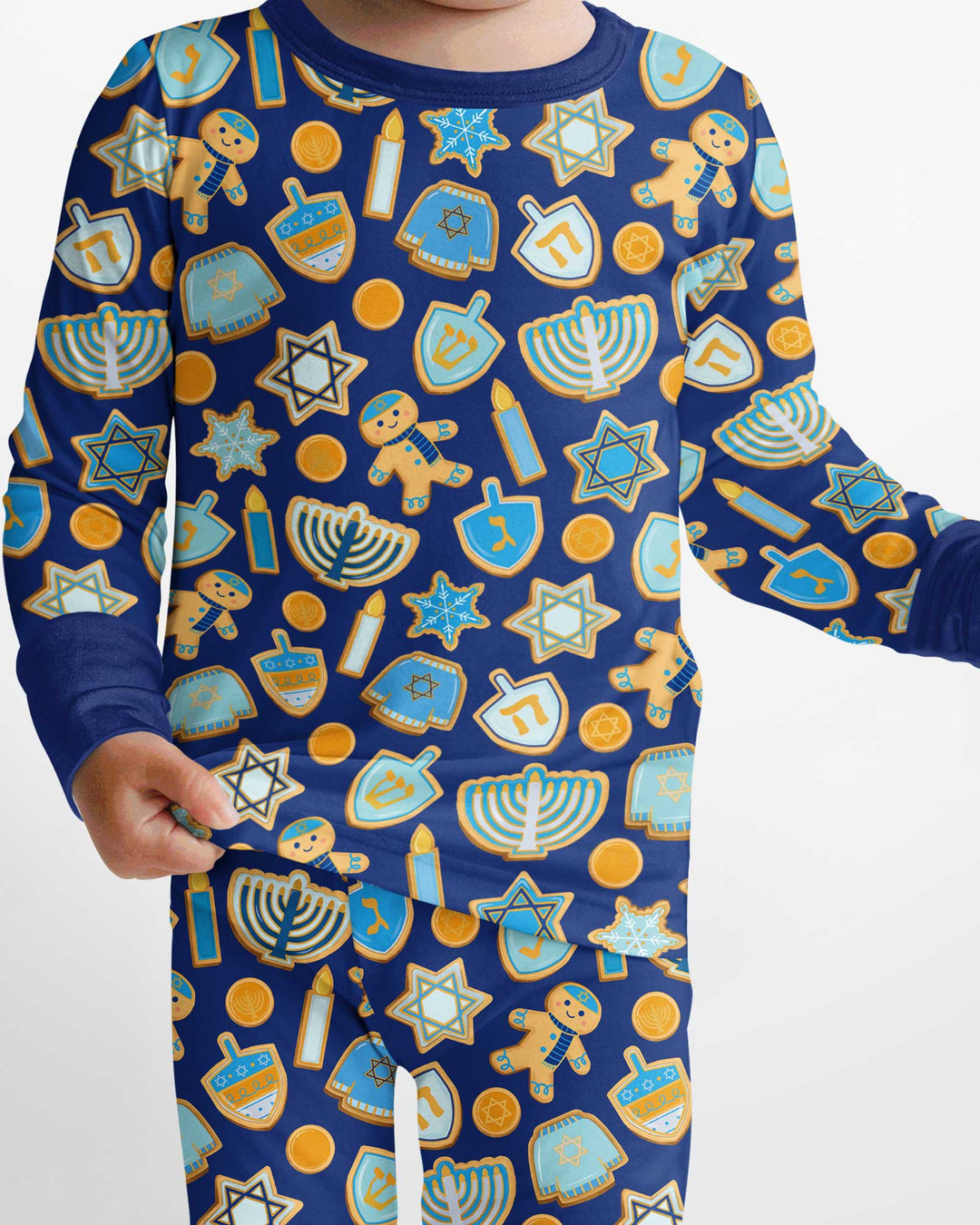 Hanukkah Cookies Bamboo Two Piece Long Sleeve Pajama Set