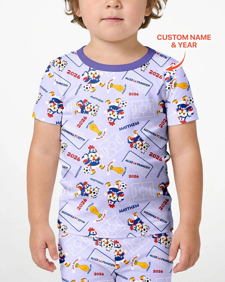 My First World Cup Bamboo Two Piece Short Sleeve Shorts Pajama Set