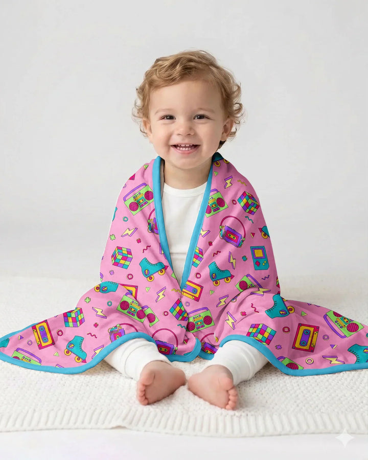 80s Retro Neon Bamboo Blanket