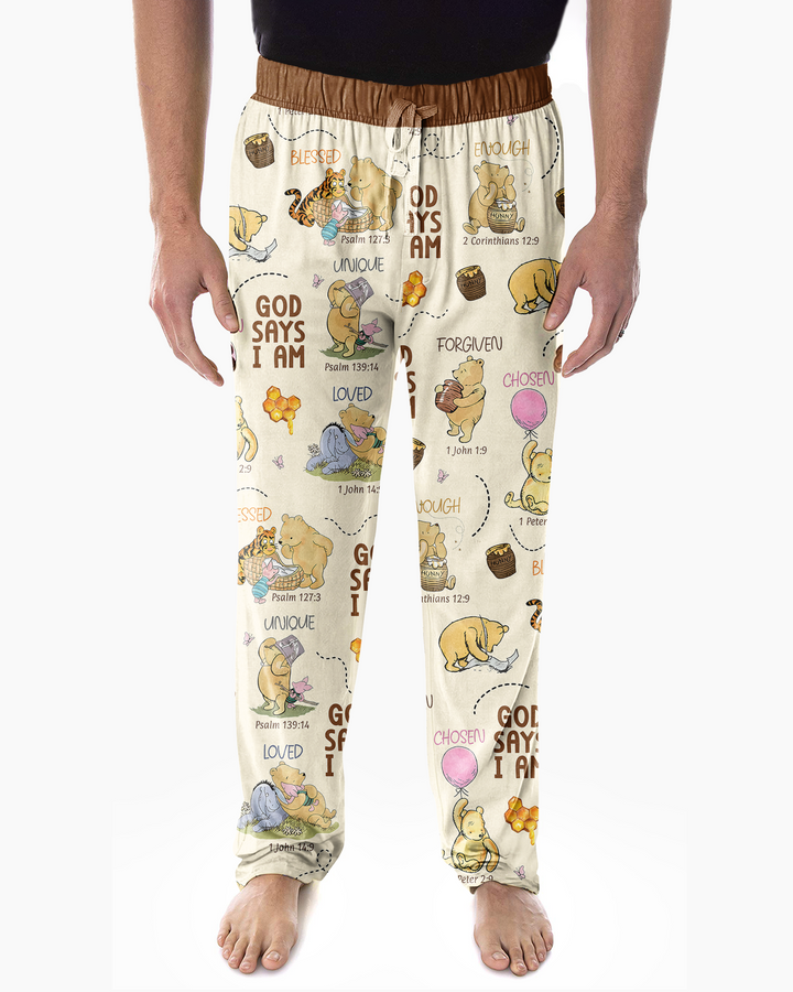God Says I Am – Little Blessings Bamboo Men's Pajama Set