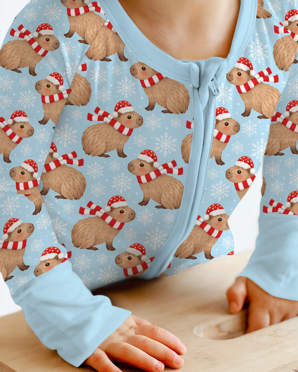Holiday Capybaras Bamboo Convertible Zippy