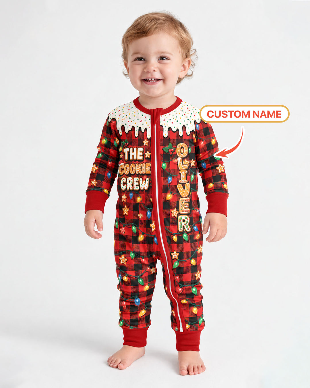 The Cookie Crew Custom Gingerbread Letter Bamboo Convertible Zippy