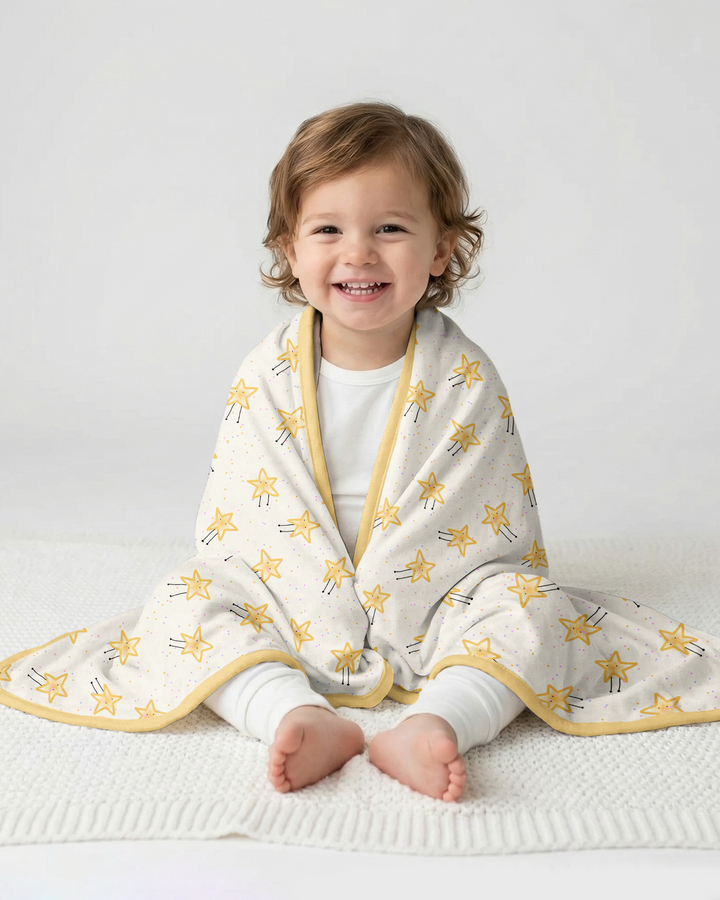 Happy Little Stars Family Matching Bamboo Blanket