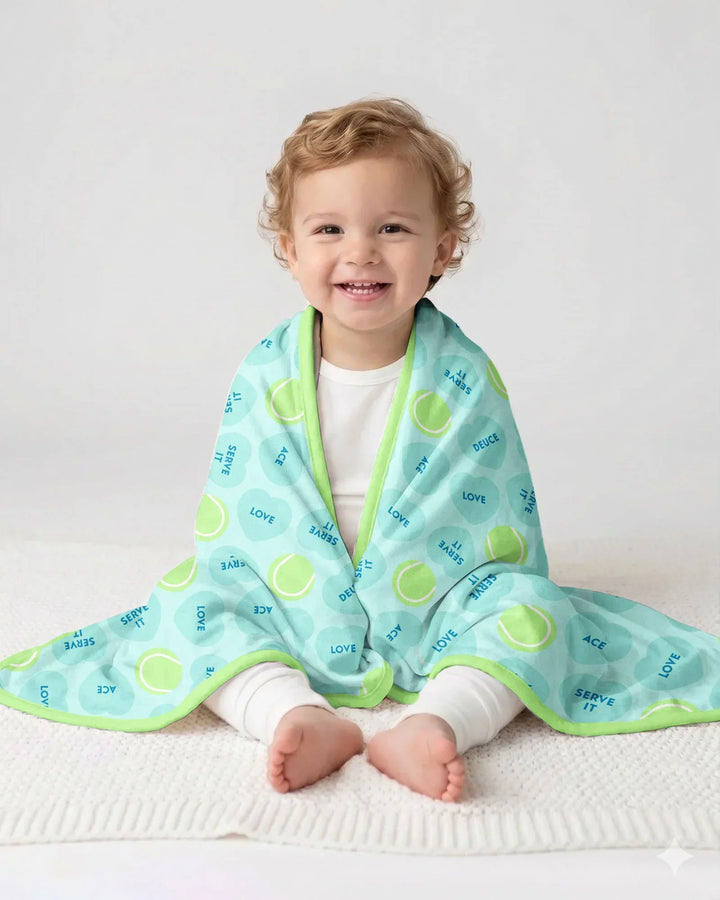 Tennis with Love Bamboo Blanket