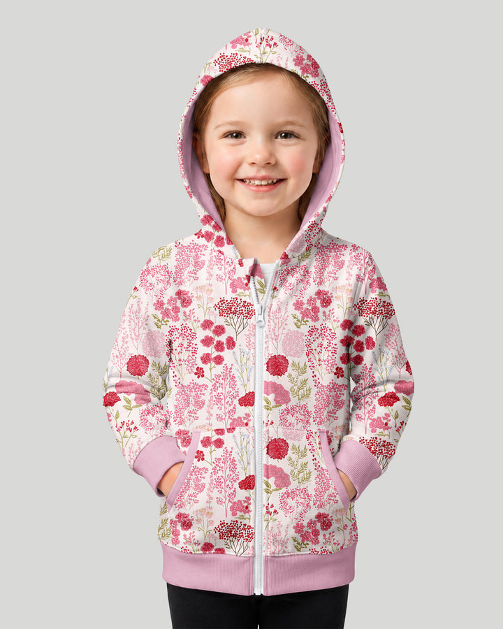 Blushing Wildflowers Bamboo Zip Hoodie