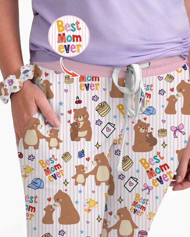 Best Mama Bear Ever Family Matching Bamboo Women Pajama Set