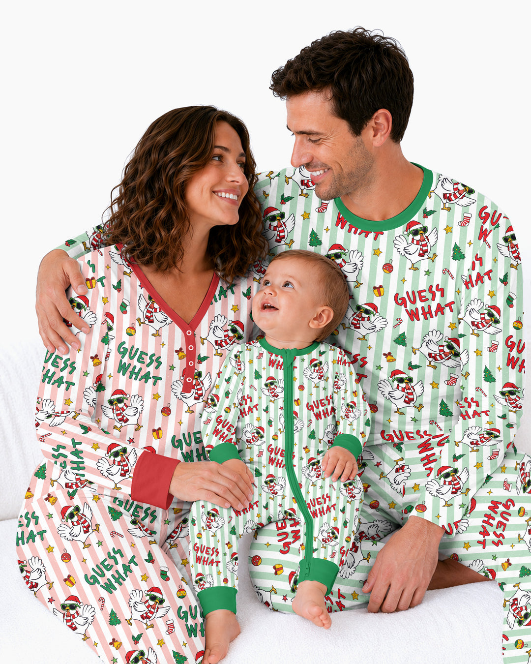 Guess What Chicken Butt Christmas Bamboo Women Pajama Set