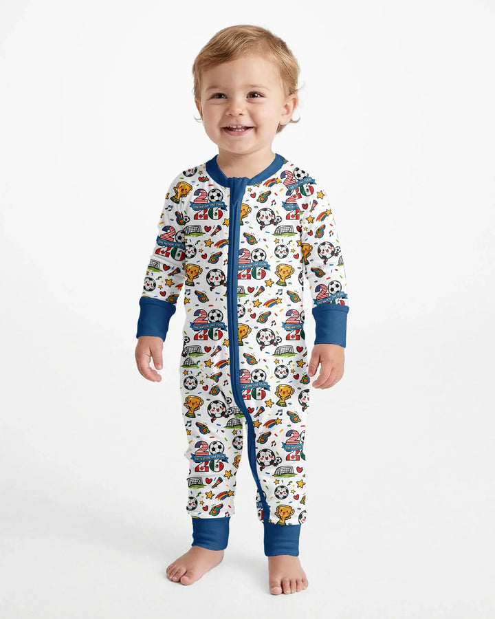 Soccer Fever 2026 Family Matching Bamboo Convertible Zippy