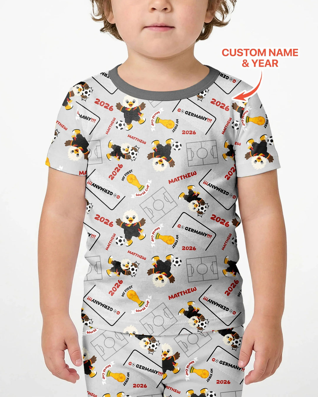 My First World Cup Bamboo Two Piece Short Sleeve Shorts Pajama Set