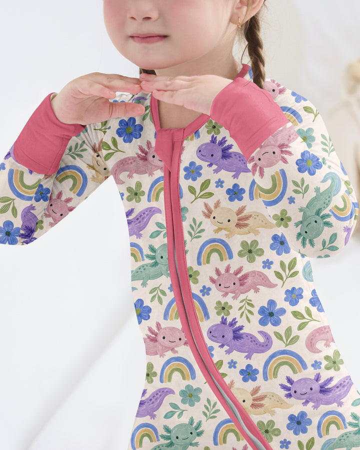 Axolotl Rainbow Bamboo Convertible Zippy
