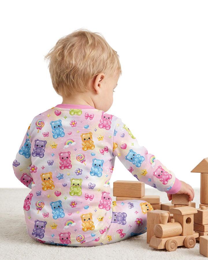 Gummy Bear Candyland Bamboo Two Piece Long Sleeve Pajama Set