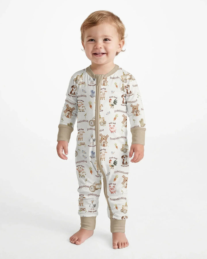Old McDonald Farm Family Matching Bamboo Convertible Zippy